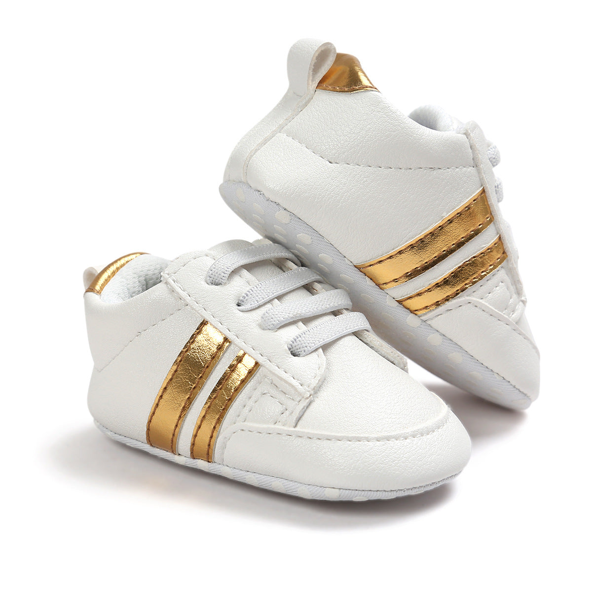 Mocassins pour bébé garçon ou fille, chaussures pour nourrisson en cuir PU antidérapant et souple, baskets pour nouveau-né