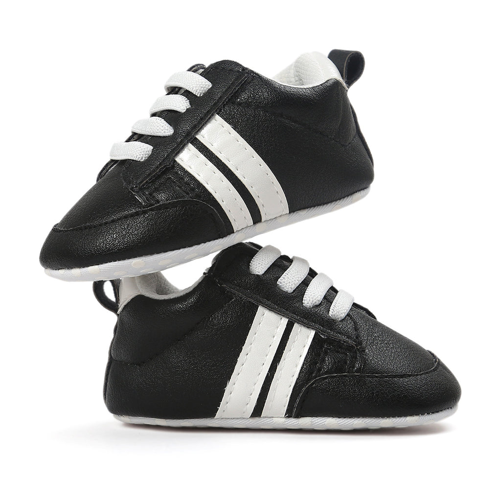 Chaussons Bébé Garçon Fille en Cuir PU Souple Antidérapant pour Nouveau-né