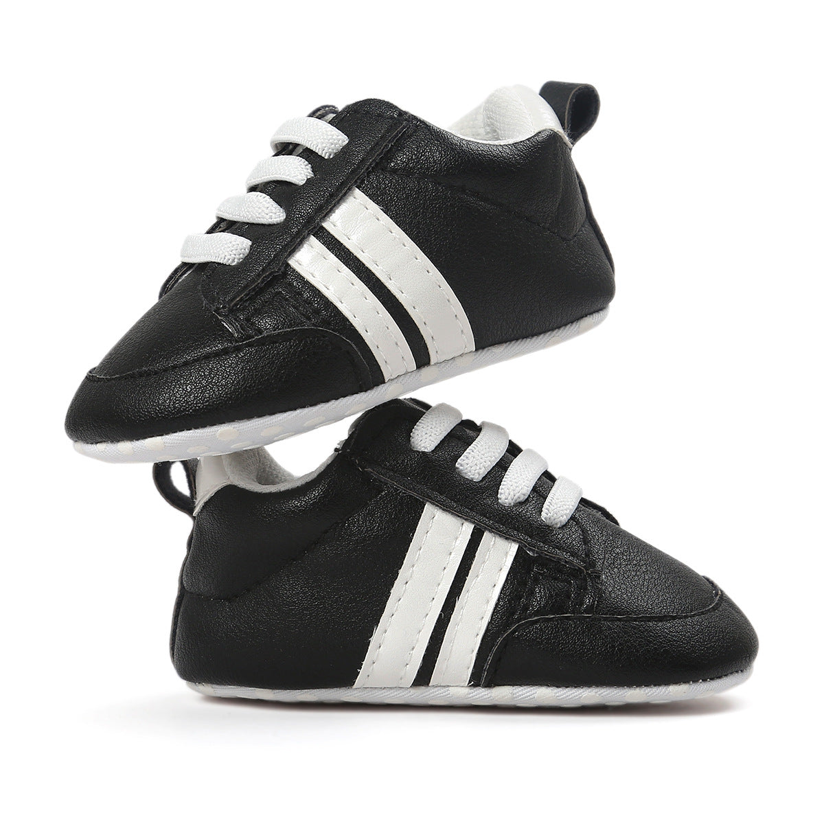 Mocassins pour bébé garçon ou fille, chaussures pour nourrisson en cuir PU antidérapant et souple, baskets pour nouveau-né