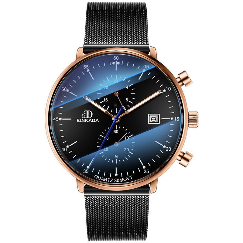 Montre de Sport Lumineuse Étanche à Quartz pour Homme 40mm