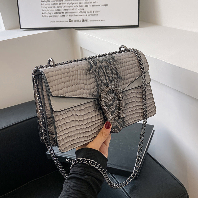 Women's PU Leather Chain Shoulder Messenger Bag 26cm