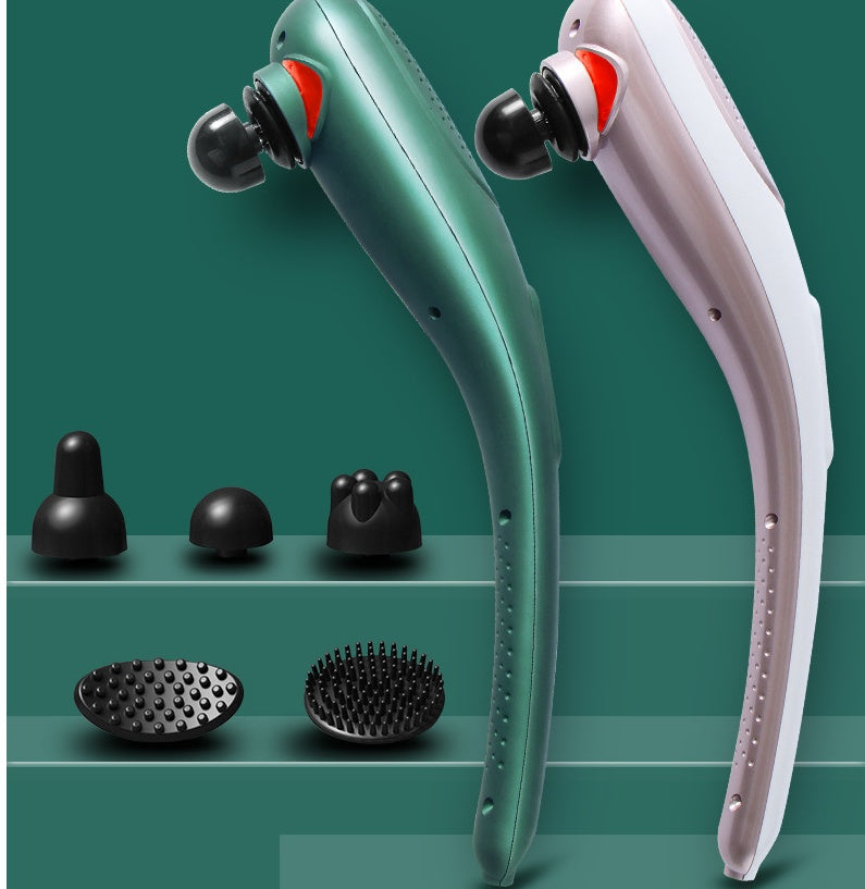 Bâton de massage USB rechargeable avec 4 têtes de contact pour un soulagement complet du corps