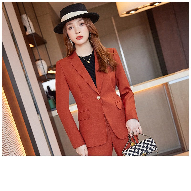Autumn Winter Women's Professional President's Formal Suit Dress
