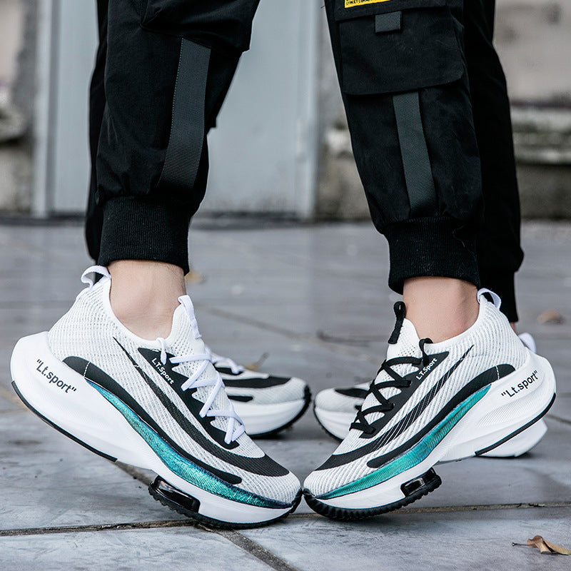 High Rise Casual Flyweave Shoes with Thick MD Air Cushion Soles
