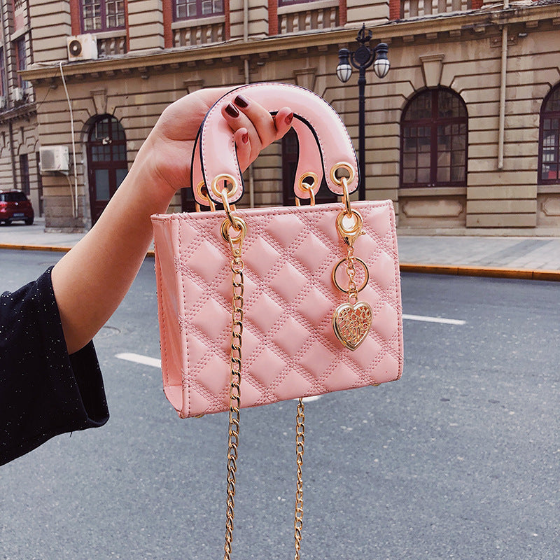 Sac à bandoulière en losange en similicuir pour femme
