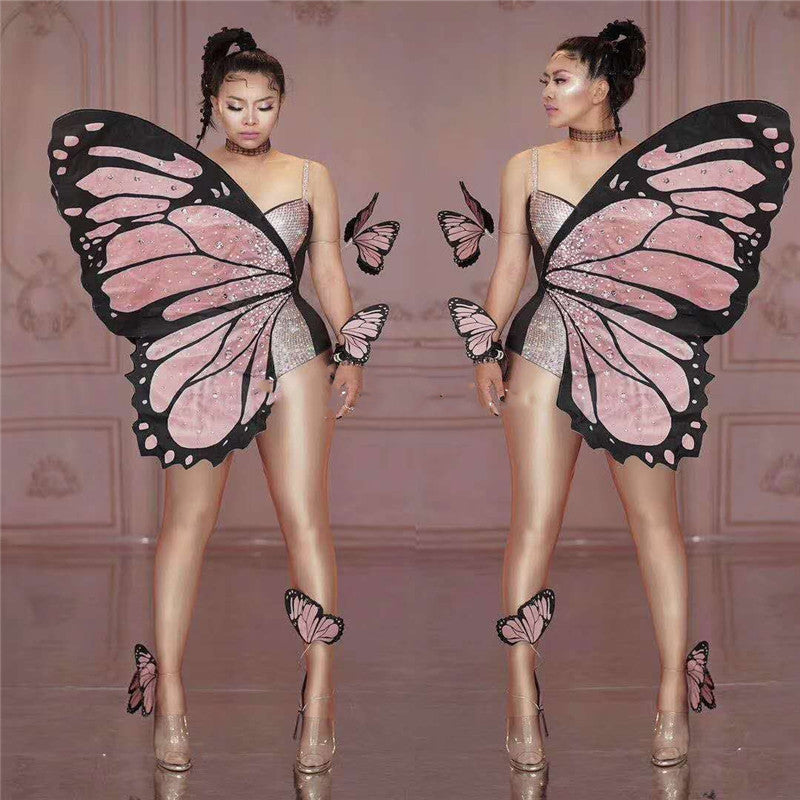 Butterfly wings one-piece suit