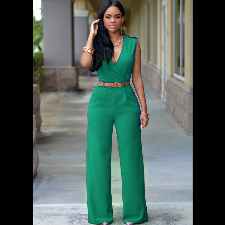 Women’s Fashion Polyester Cotton Jumpsuit Pants