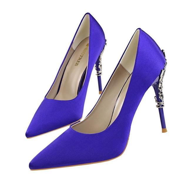 Chaussures de mariage élégantes à talon métallique imperméables 10 cm LAKESHI pour femmes