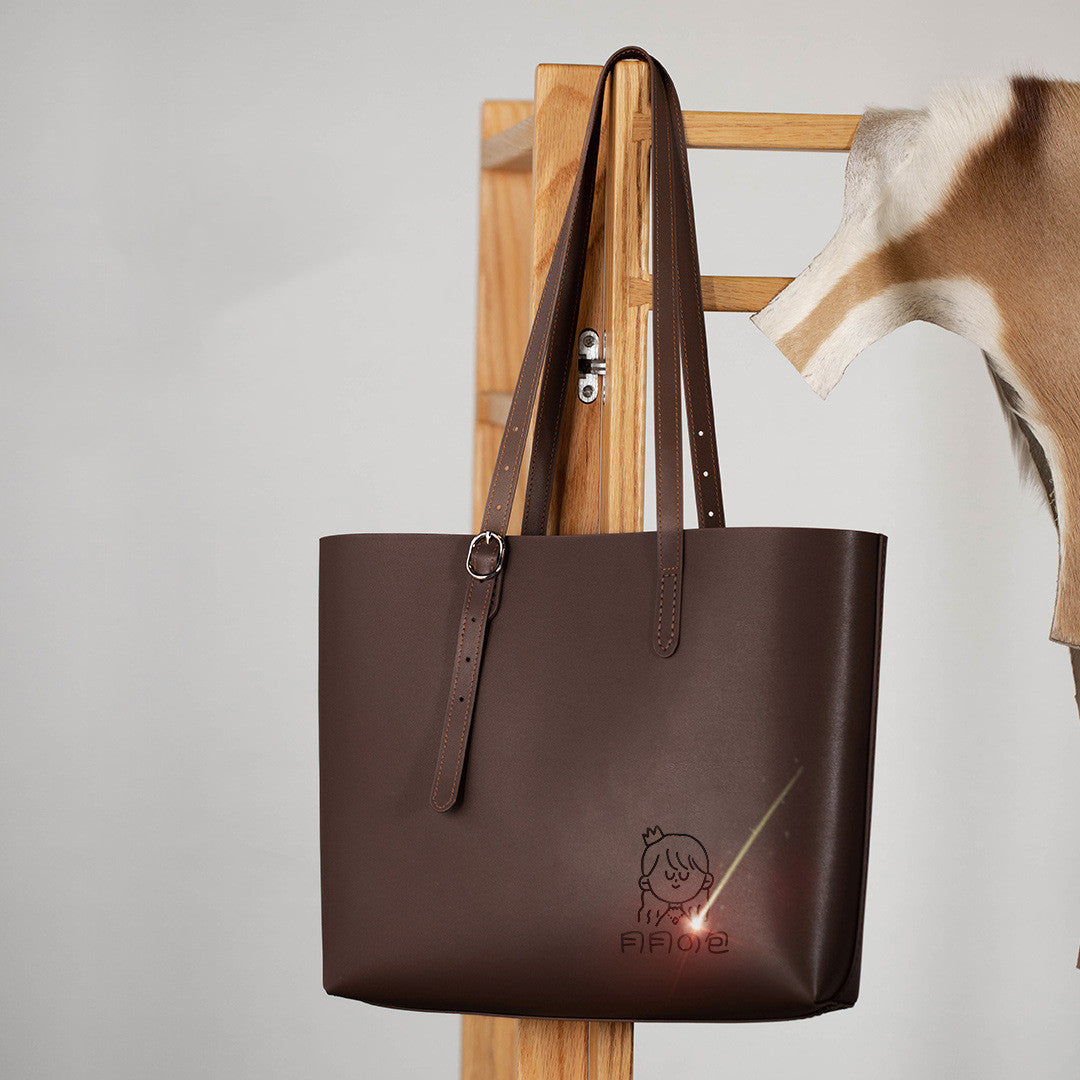 Cowhide Handmade Large Hard Handbag with Zipper Pocket for Women DIY Material Bag