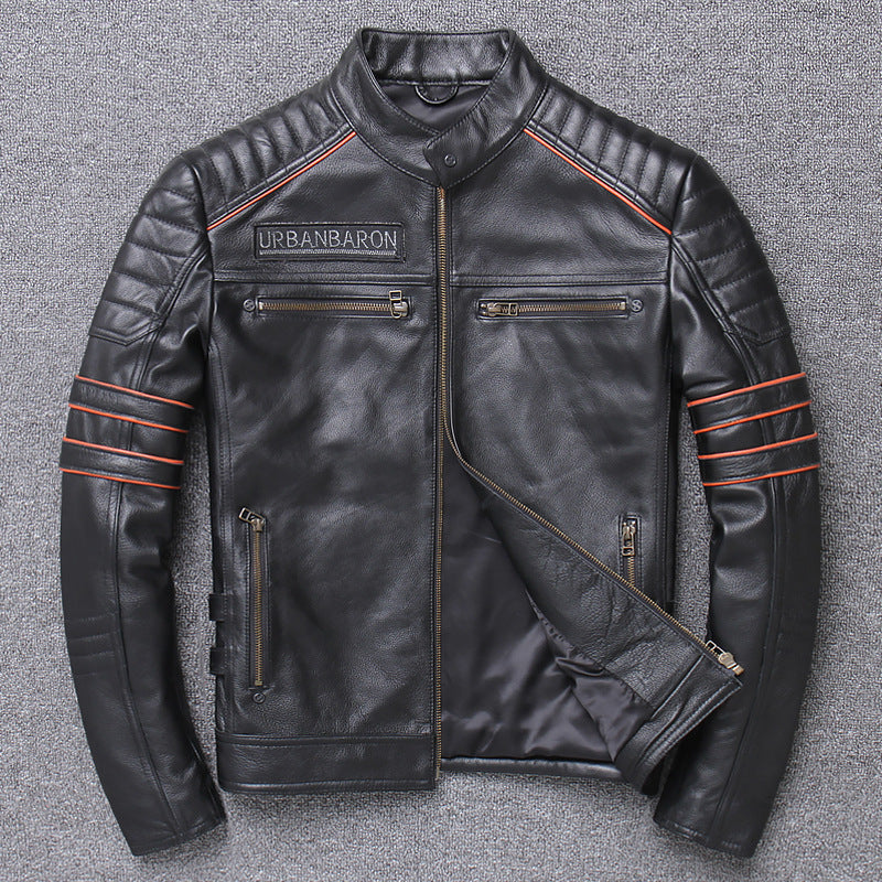 Harley Genuine Leather Slim Fit Men's Motorcycle Riding Jacket