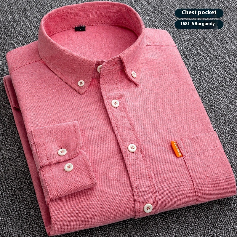 Pure Cotton Washed Oxford Slim Fit Men’s Shirt Long Sleeve