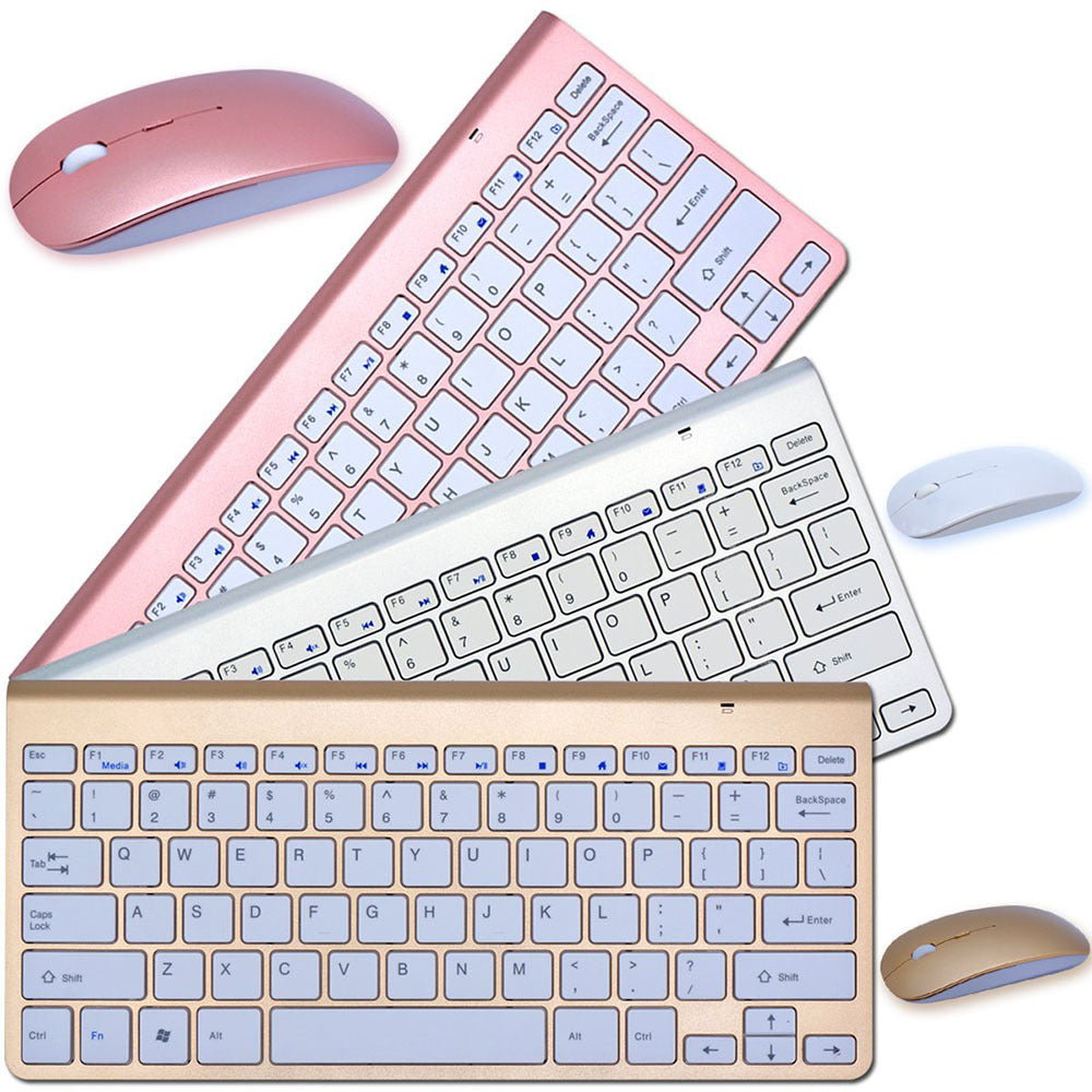 2.4G Wireless Mini Keyboard and Mouse Combo for Laptop, PC, Mac, Smart TV, PS4