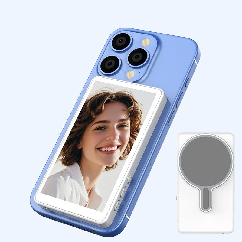 Remote Camera Display with 4-Inch Mobile Phone Screen Projection, Grey/White