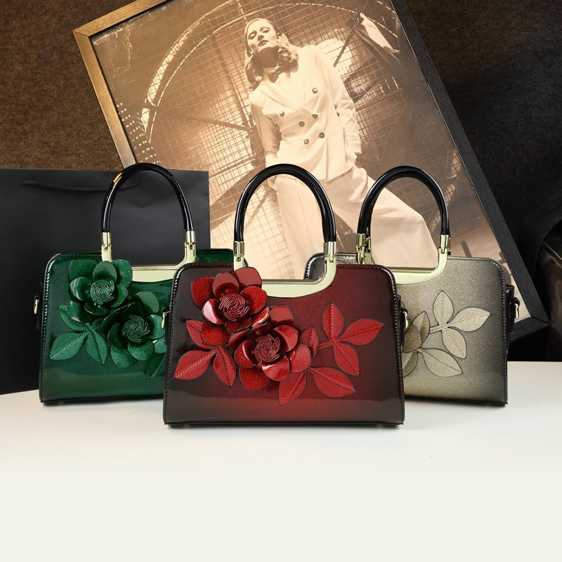Fairy Temperament Gradient Flower Hand Crossbody Bag 30cm