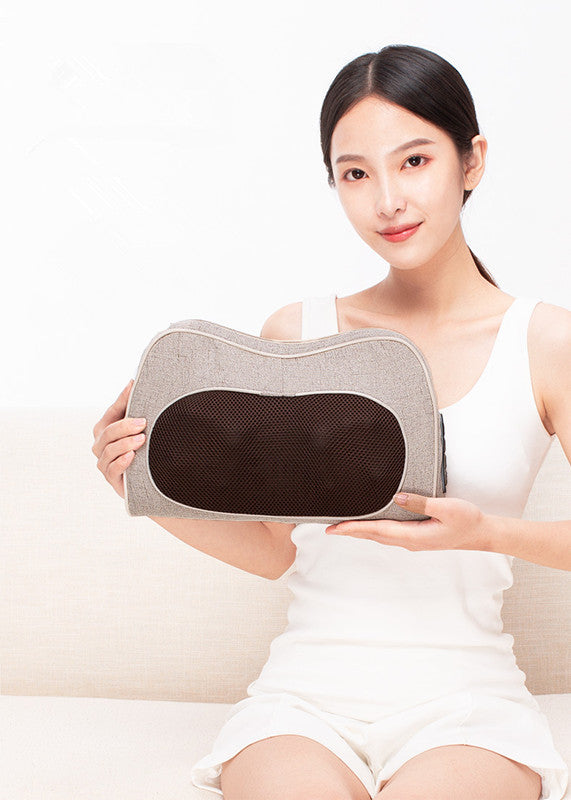Oreiller de massage cervical multifonctionnel avec infrarouge et 3 vitesses