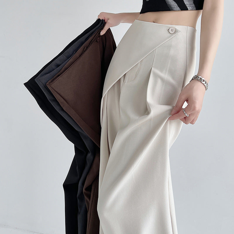 High-Grade Two-Piece Women's Suit with Wide-Leg Pants