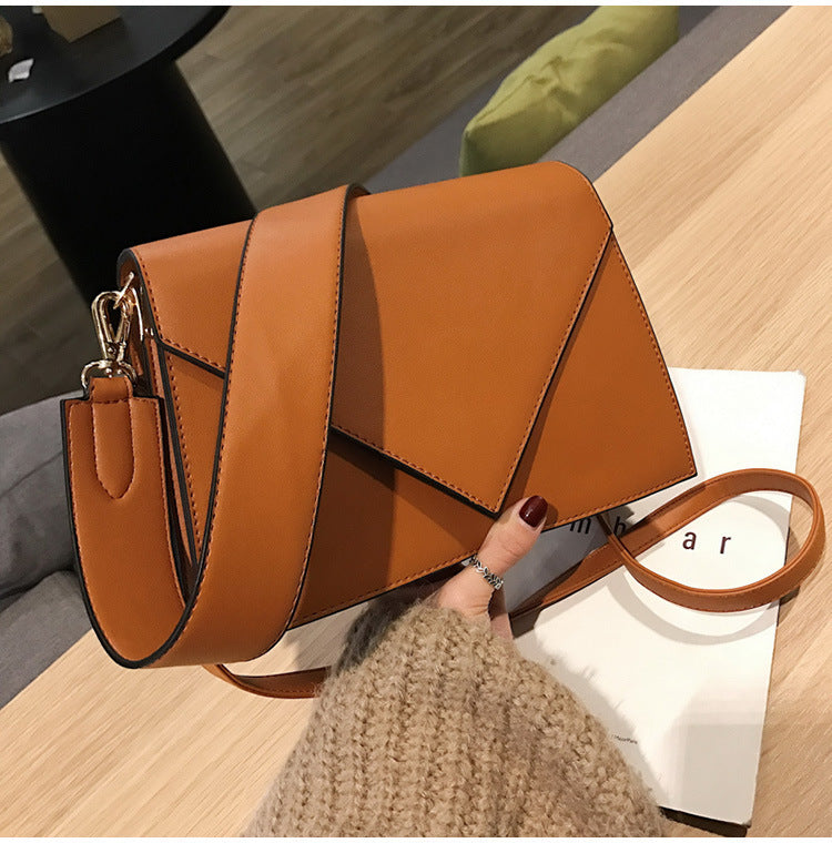 Petit sac à bandoulière carré en PU large pour femme