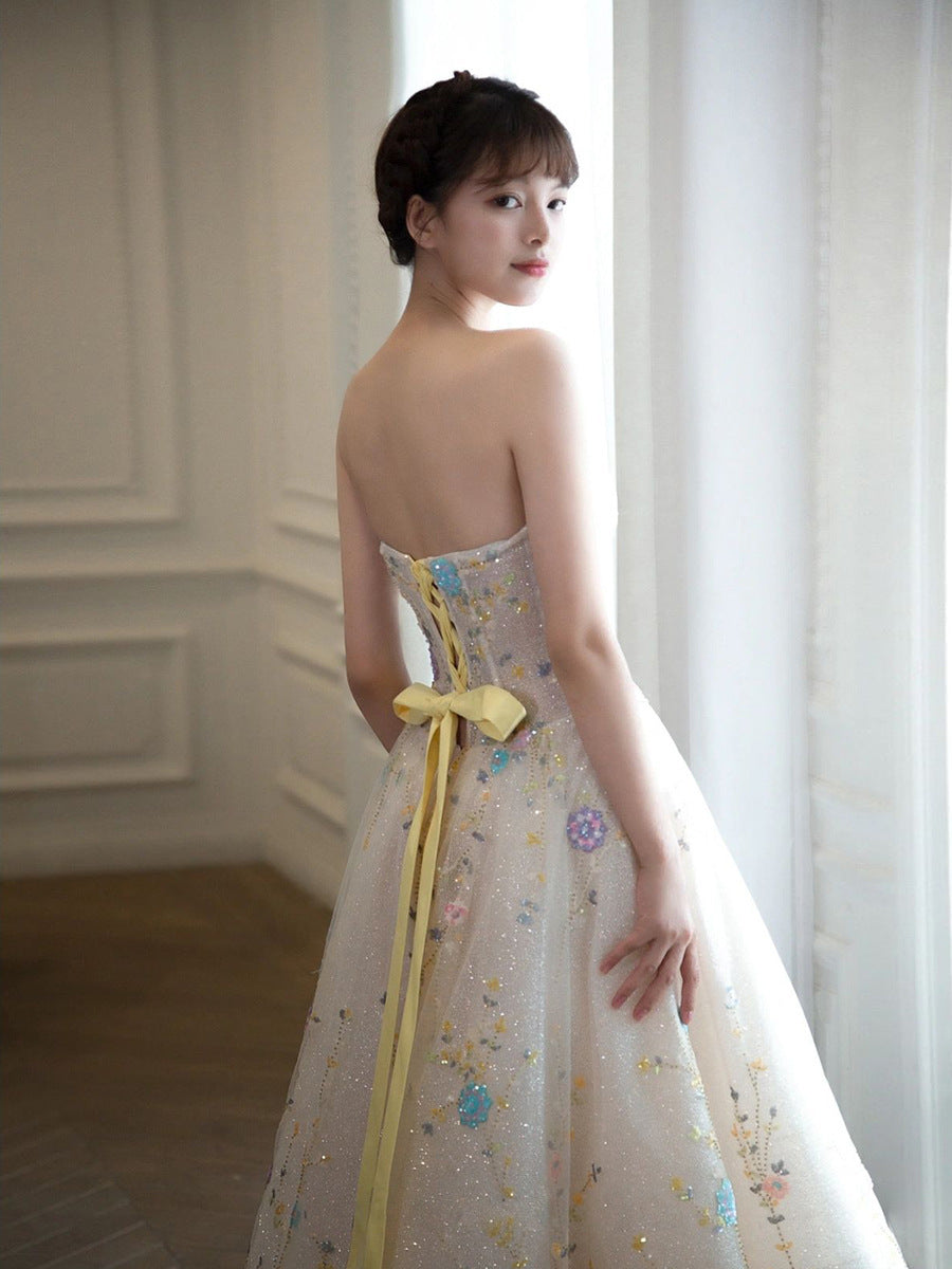 New Banquet Annual Meeting Evening Dress Ball Performance Costume