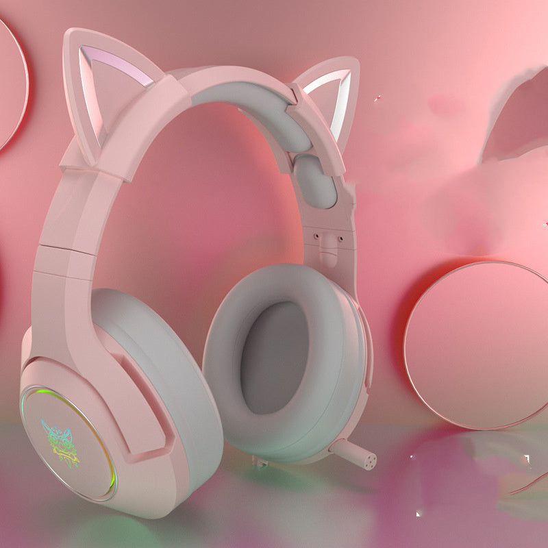 Head-Mounted Wired Gaming Headset with Microphone for PC