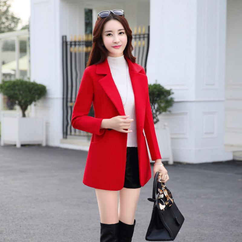 Mother's Autumn Winter Noble Long Sleeve Coat