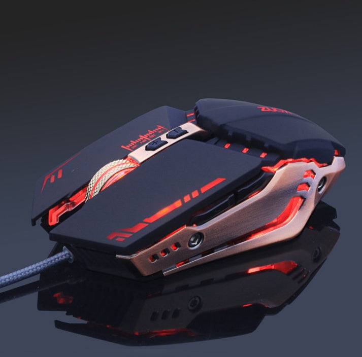 Souris Gaming Filaire Silencieuse avec 6 Boutons et Suivi Optique 3200 DPI