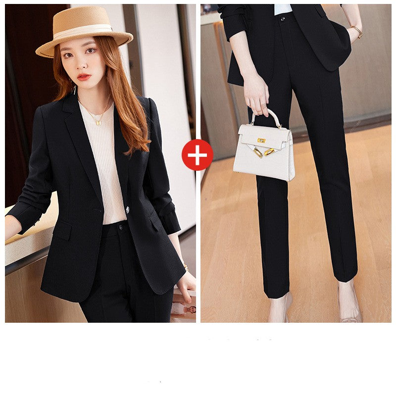 Autumn Winter Women's Professional President's Formal Suit Dress