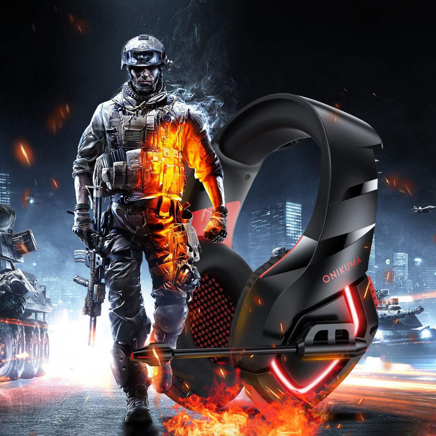 Gaming Headset with 50mm Speakers and 3.5mm + USB Jack