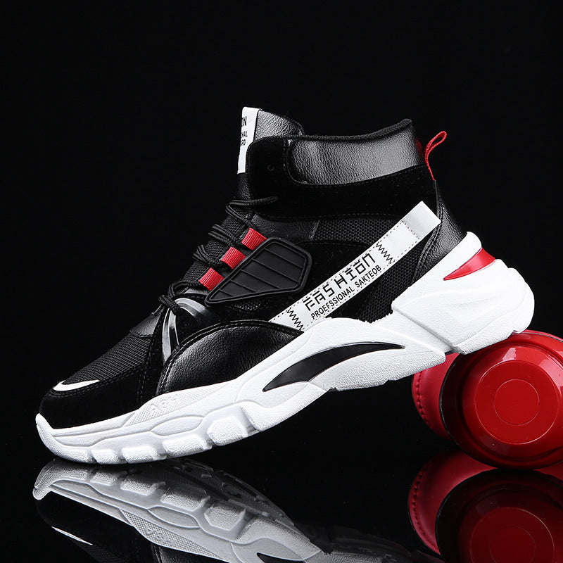 Breathable High-Top Sneakers in Green, Black & Gray, Sizes 39-44