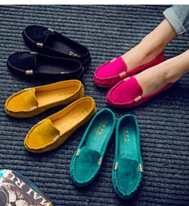 Spring and summer flat shoes Peas shoes casual women's shoes driving shoes Mom shoes a pedal