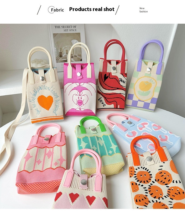 Knitted Mini All-match Small Portable Shoulder Bag