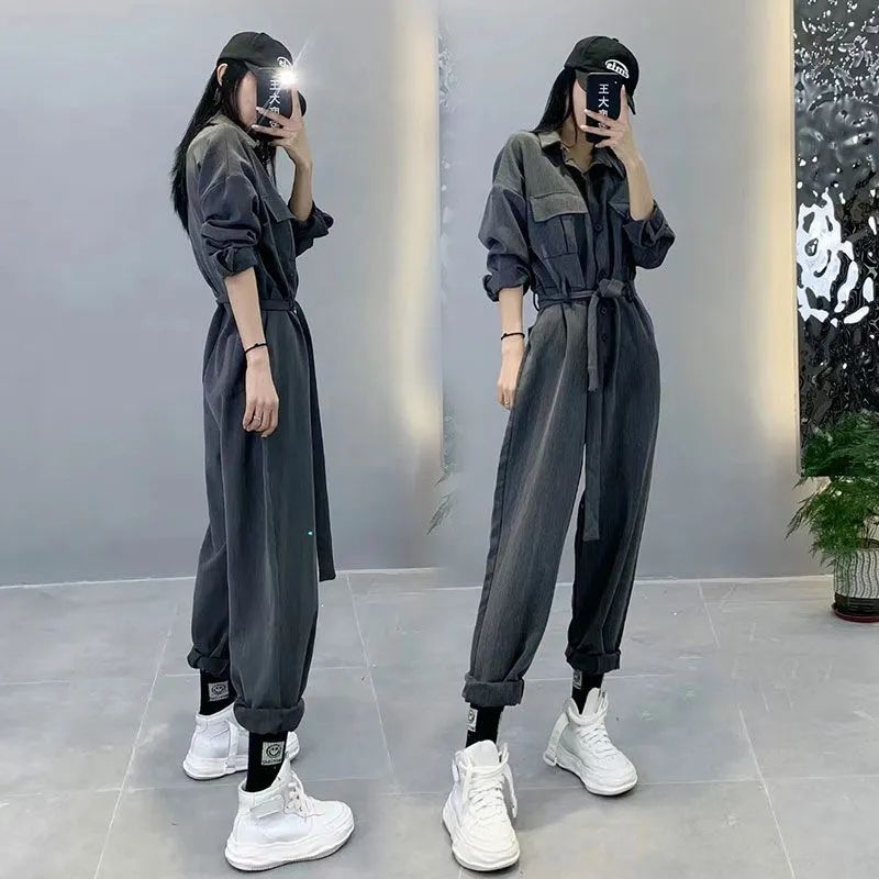 Fashion Loose Handsome Fried Street One-Piece Jumpsuit