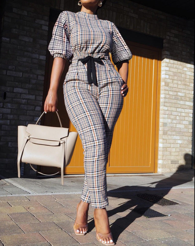 Women's Three-quarter Sleeve Fashion Casual Set