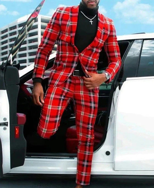 Men's Modern Two-Piece Nylon Suit for Spring & Autumn