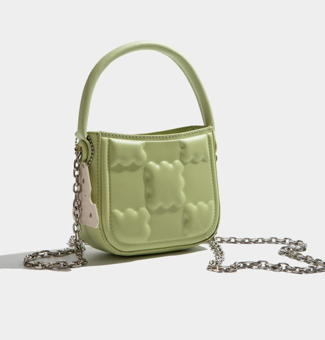 Sac carré en PU pour femme avec fermeture magnétique et bandoulière unique