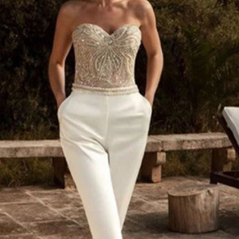 Fashion Strapless Sleeveless Jumpsuit for Women
