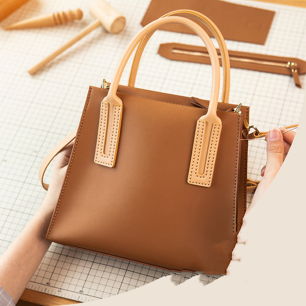 Leather Handbag Women’s Large Capacity Handmade Medium Bag