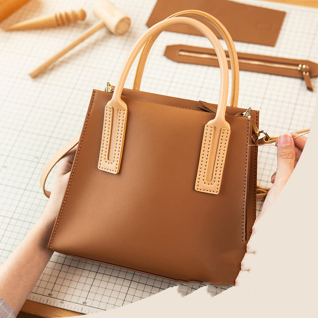 Leather Handbag Women’s Large Capacity Handmade Medium Bag