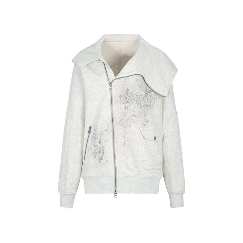 Asymmetric Loose Fit Hoodie for Women
