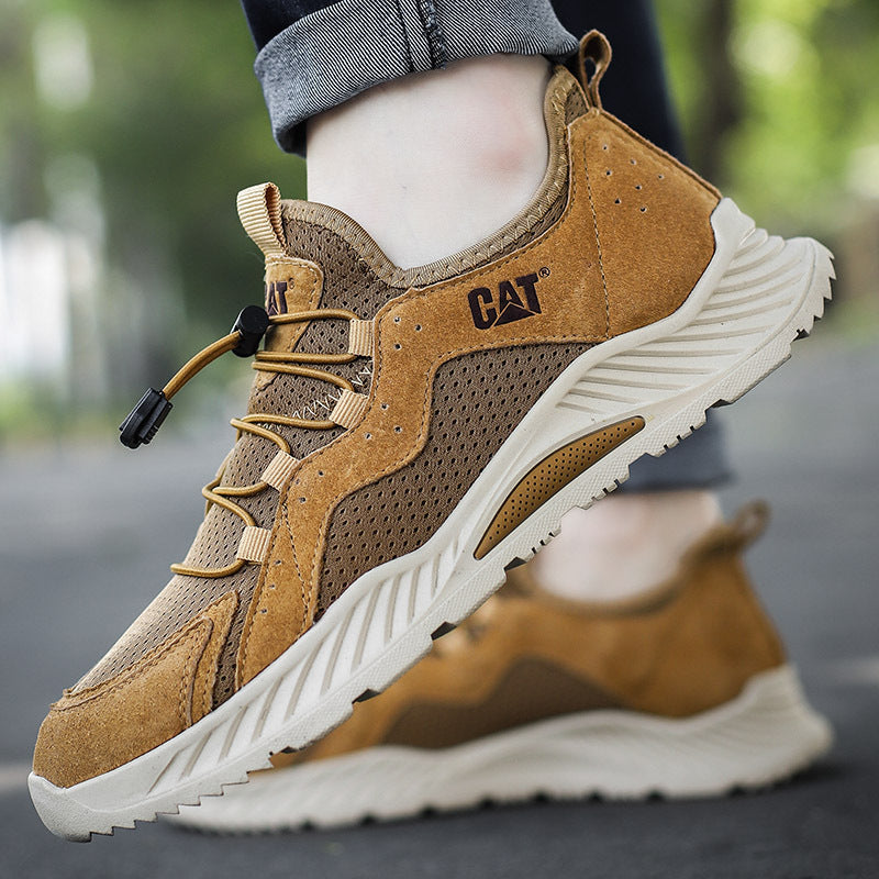 Men's Breathable Leather Casual Hiking Shoes Cross-Border Quality