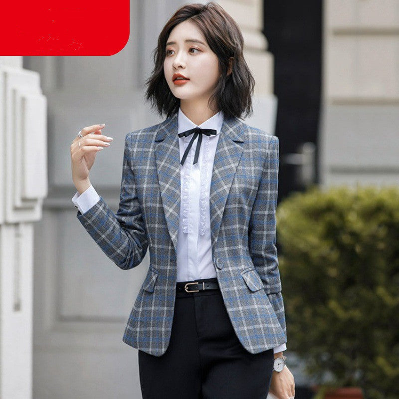 Fashion Casual Lady Small Suit with Slim Fit and Suit Collar