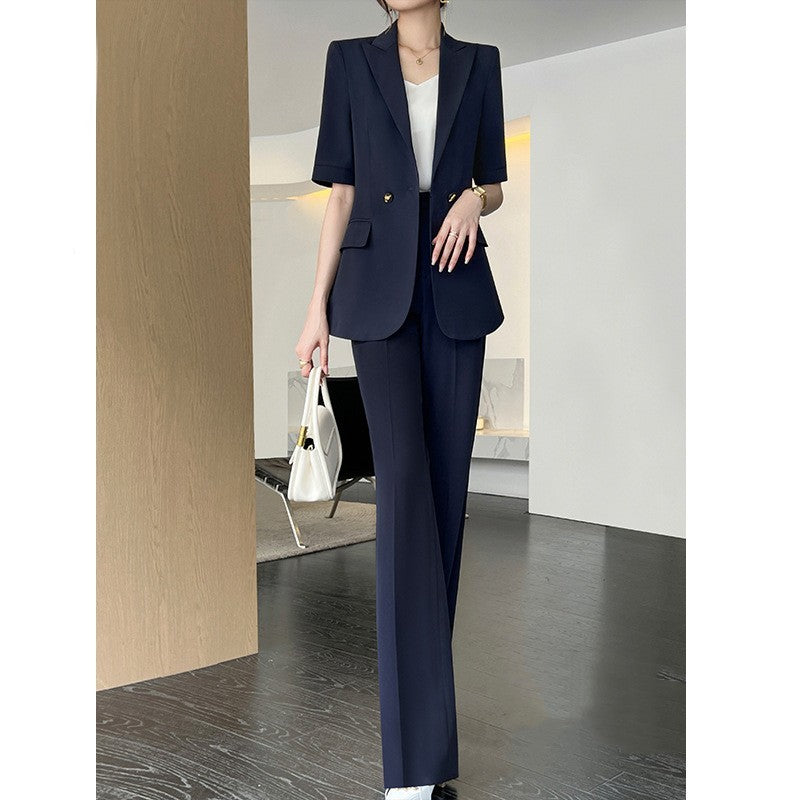Ensemble deux pièces haut de gamme avec pantalon large