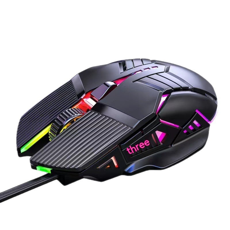 Wired 6D Colorful Luminous Mute E-Sports Gaming Mouse