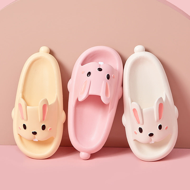 Cute Rabbit Slippers For Girls &  Women Summer Home Shoes Bathroom Slippers