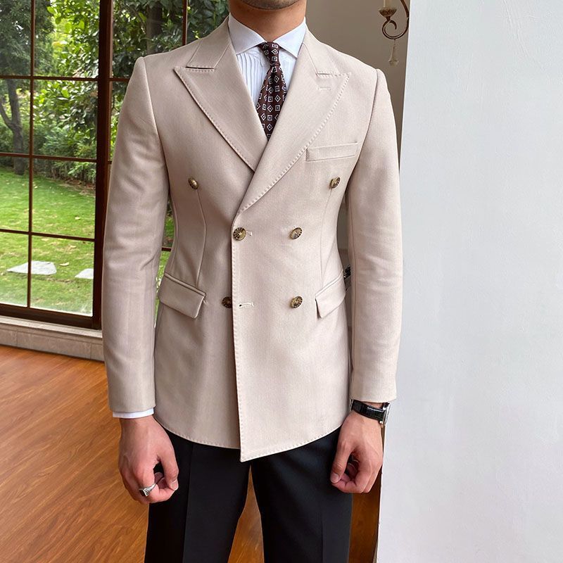 Veste de costume croisée décontractée