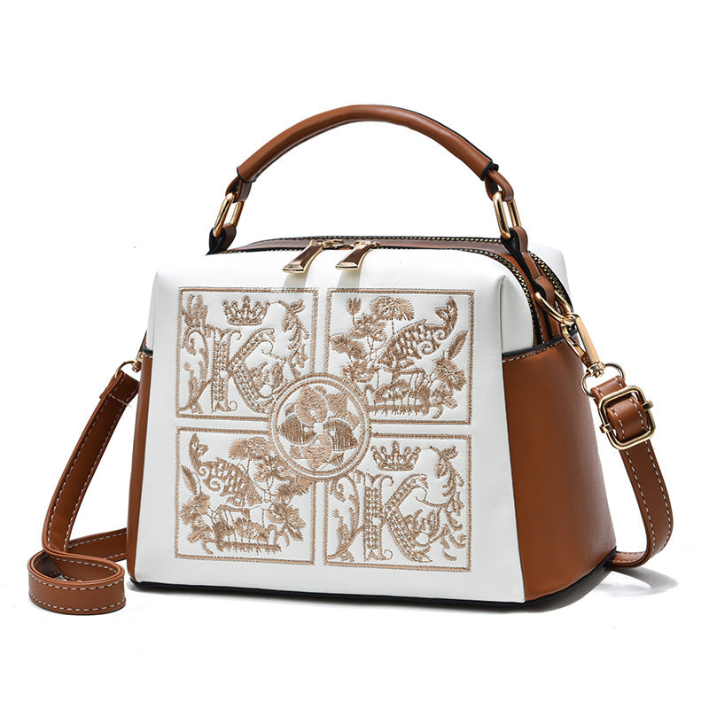 Women's Embroidered PU Crossbody Shoulder Bag