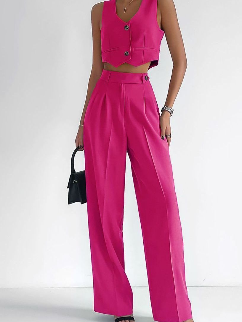 Women's Casual Slim Fit Pure Color Suit Cotton Temperament
