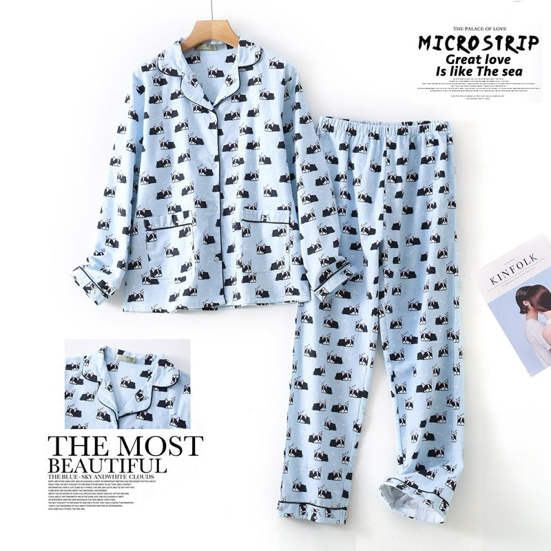 Ensemble de pyjama en flanelle à manches longues pour femme