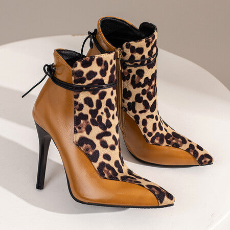 Short Pointed Toe Knight Boots with 11cm Stiletto Heels in White, Black, Brown