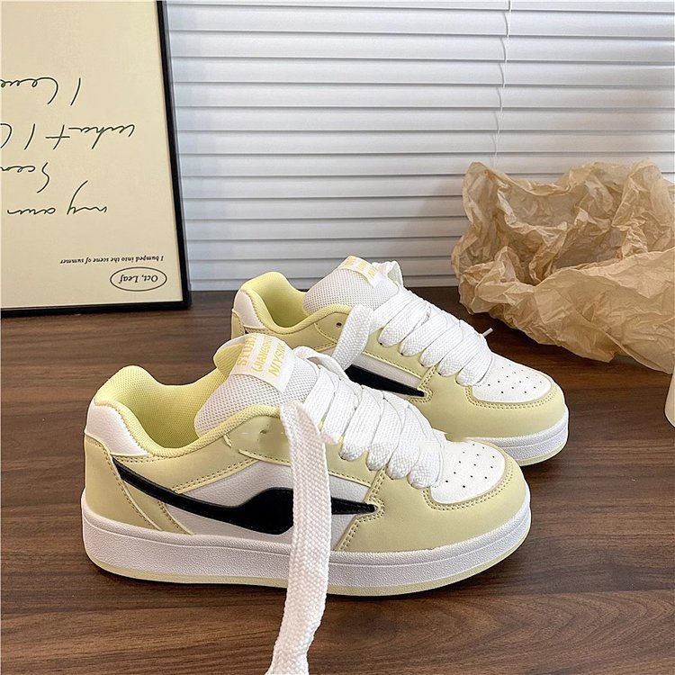 Dopamine Color Matching Classic Preppy Four Seasons Women's Low Top Board Shoes