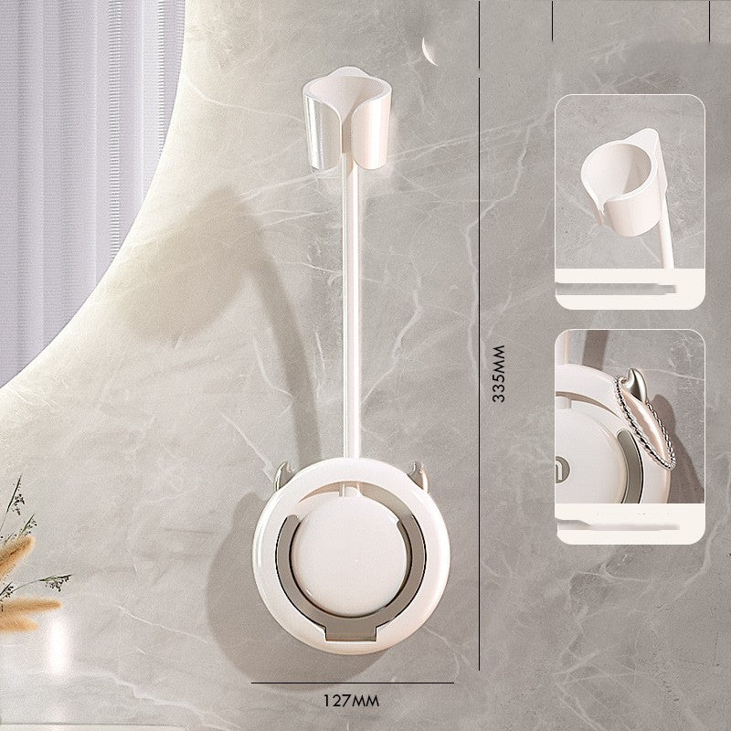Wall-Mount Hair Dryer Shelf Without Punching